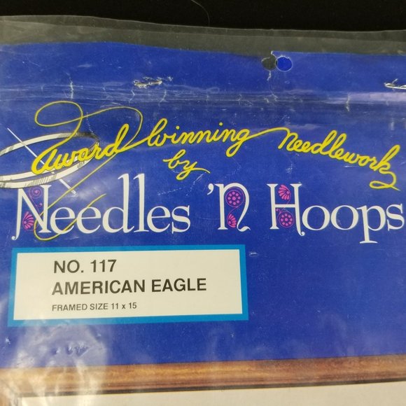 Needles Point Art American Eagle 117 Printed Belgian Linen Only E Pluribus Unum - Picture 5 of 9